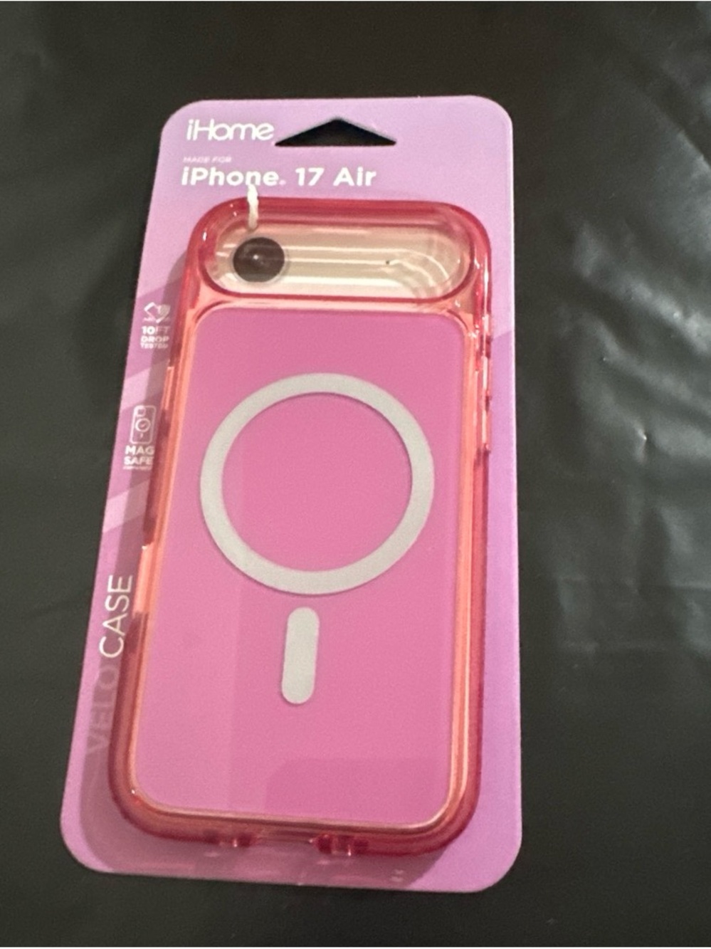 iHome Pink MagSafe-Compatible iPhone 17 Air Case with Clear Bumper